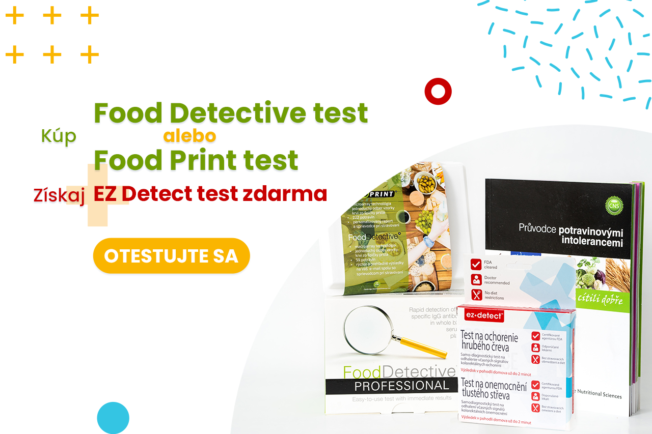 Promo akce: S koupí testu na potravinovou intoleranci získáte test na onemocnění střev EZ Detect zdarma